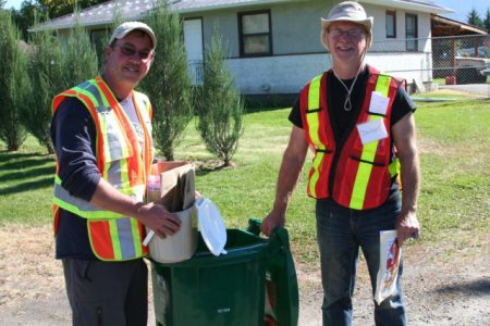 Compost bin like lunch bucket for local bears when put out the night before pickup