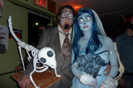 Freaker's Ball: Winner of most Creative Couple's Costume (second year in a row!). The movie the Corpse Bride. — with Tinaya Jorgensen; Photo, Cynthia Garnett