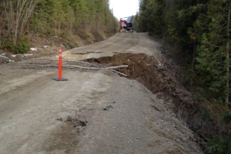 Wash-out closes Stewart Creek Road