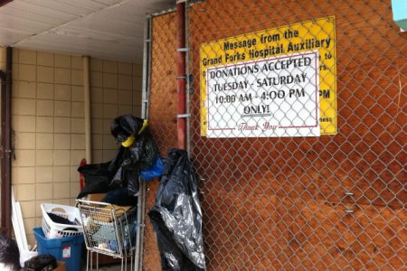 GF thrift store clarifies they do not cut up discarded clothing