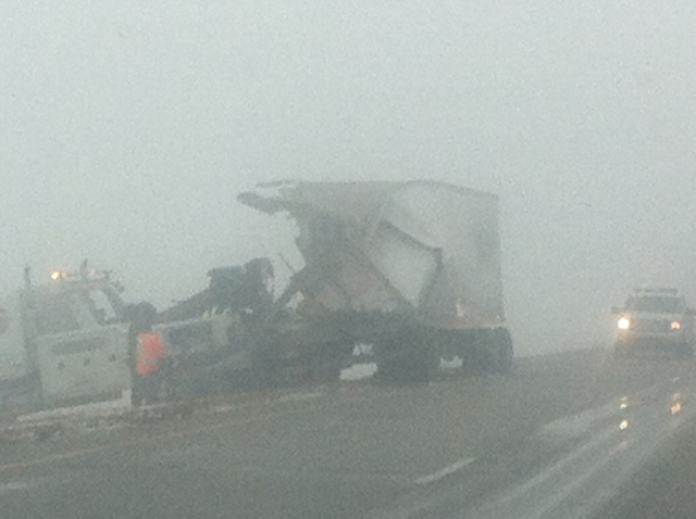 Five-semi trailer accident closes Trans-Canada highway near Moose Jaw