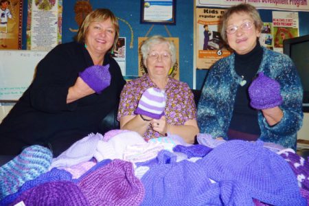 Purple hats made a statement for National Child Day