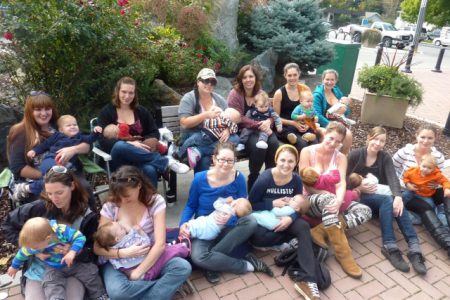 13 moms show up to support breastfeeding awareness