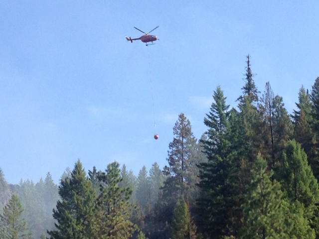 Massive blaze near Rossland draws air tankers, bucket chopper and 27 firefighters