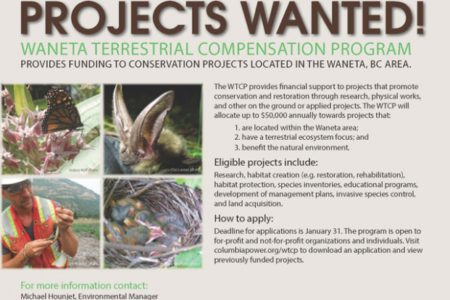 Applications for Waneta Terrestrial Compensation Program now available