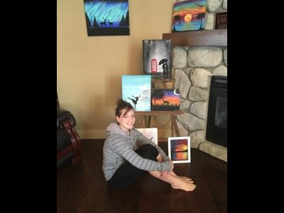 Local teen sells paintings for college funds