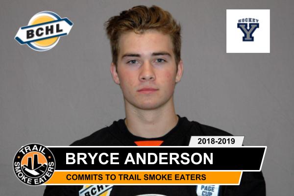 Anderson signs with BCHL Smoke Eaters for 2018-19
