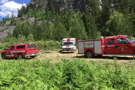 Helicopter rescue near Brilliant Monday