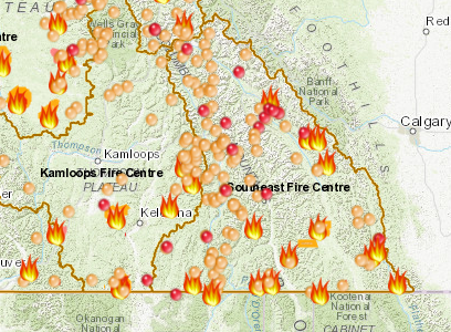 120 wildfires in Southeast Fire Centre, RDCK continues to closely monitor