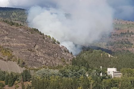 Wildfire near Trail hospital at 0.8 hectares