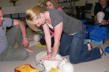 Students Learn to Save Lives with CPR, Defibrillator training