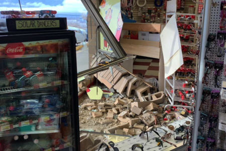 Impaired driver crashes into dollar store in Creston