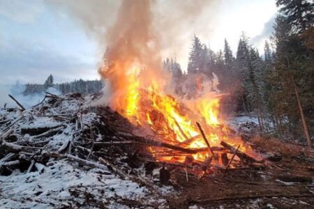 Controlled burn above Mountain Station now underway